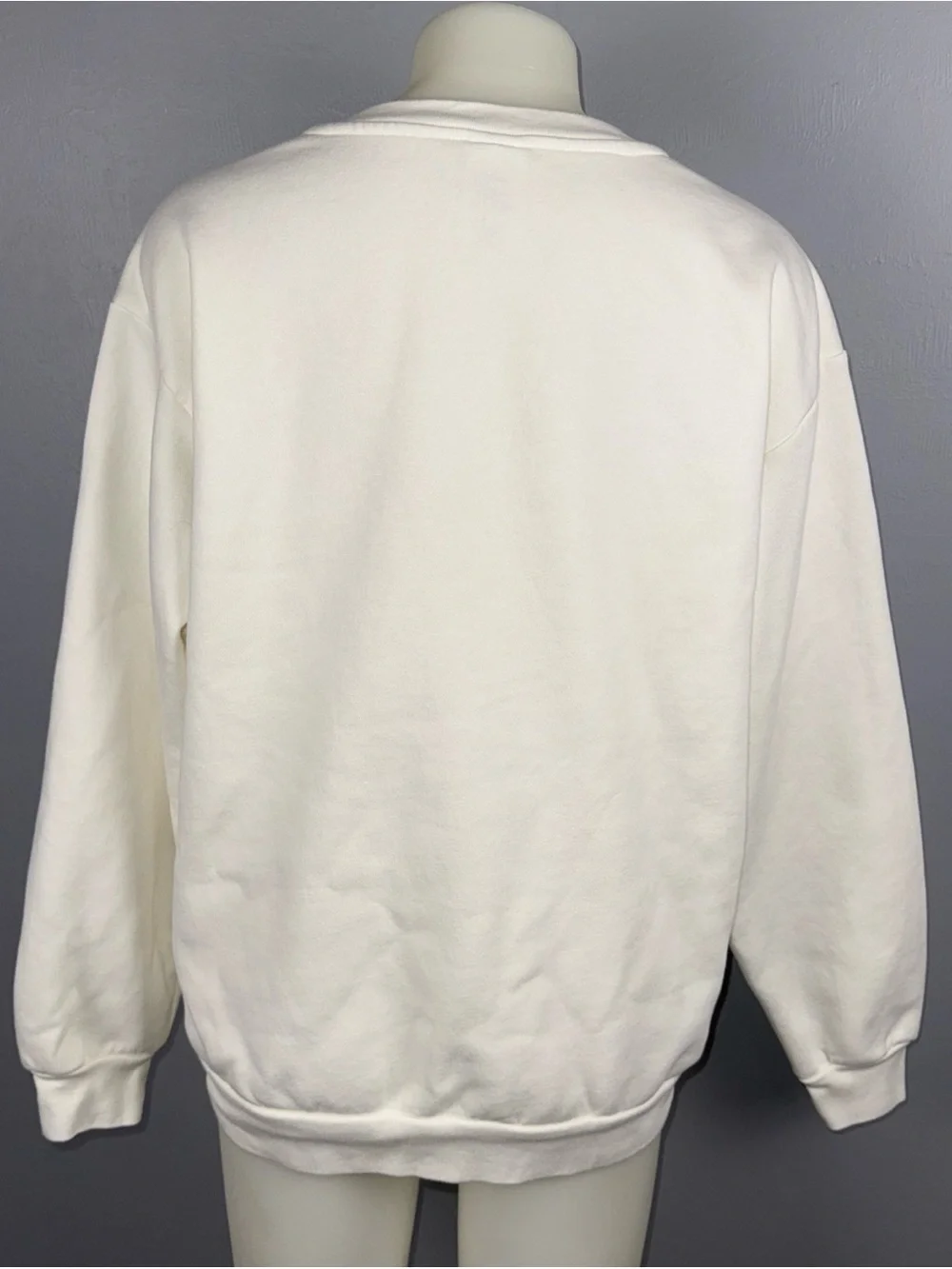 Peanuts Snoopy Embroidered Pullover Sweatshirt XL Ivory New York - Picture 4 of 8